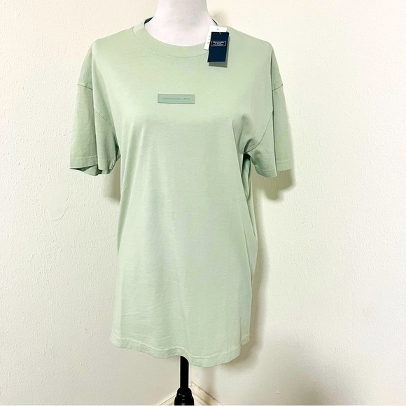 Abercrombie & Fitch Men’s Relaxed Soft Tee Short Sleeve Shirt Mens Box Logo NWT - Picture 1 of 7